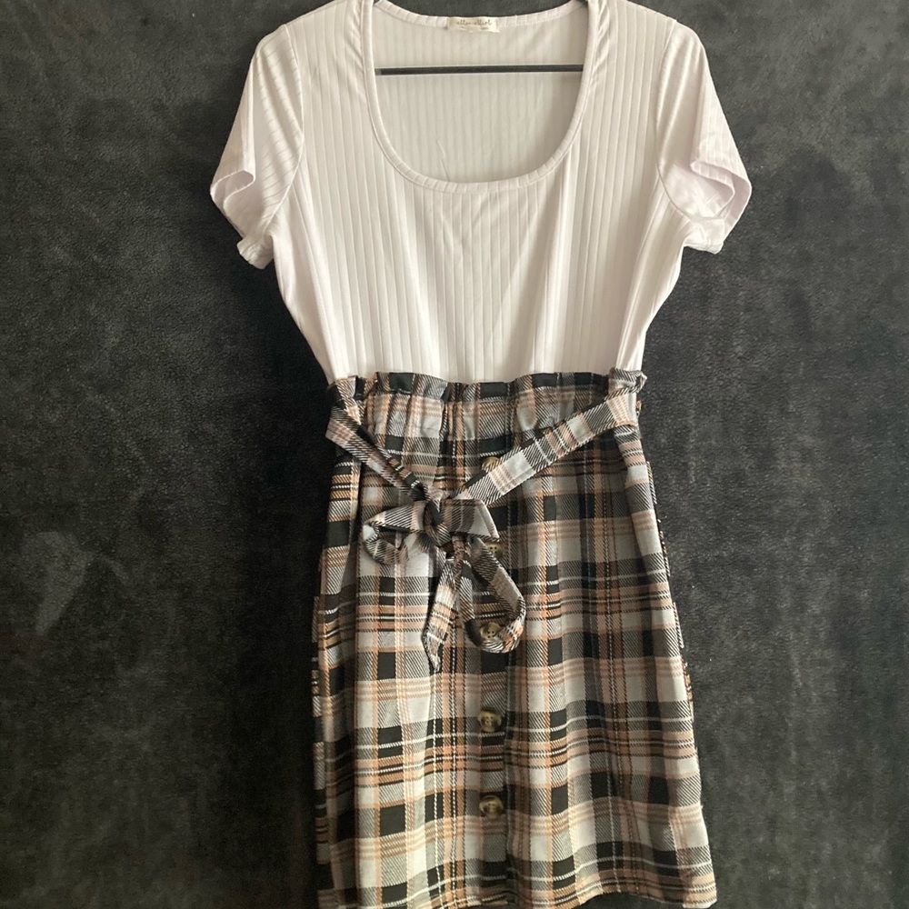 Ultra Flirt Plaid Bottom Dress